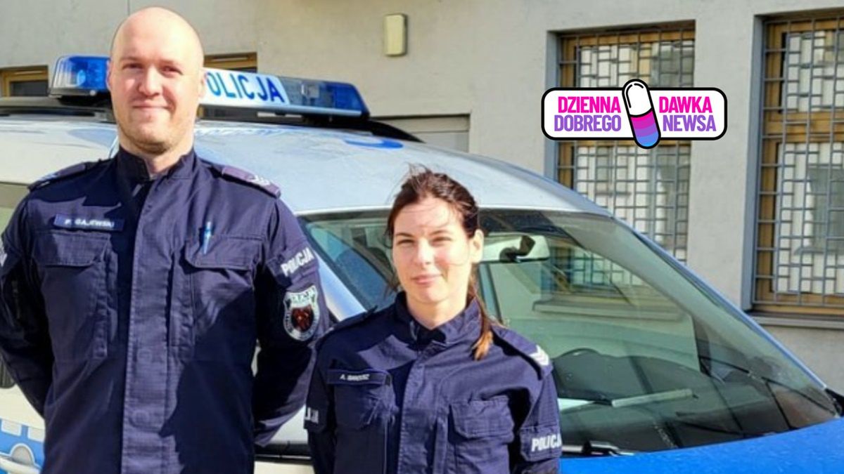 Sierż. szt. Patryk Gajewski i sierż. szt. Anna Bandosz.