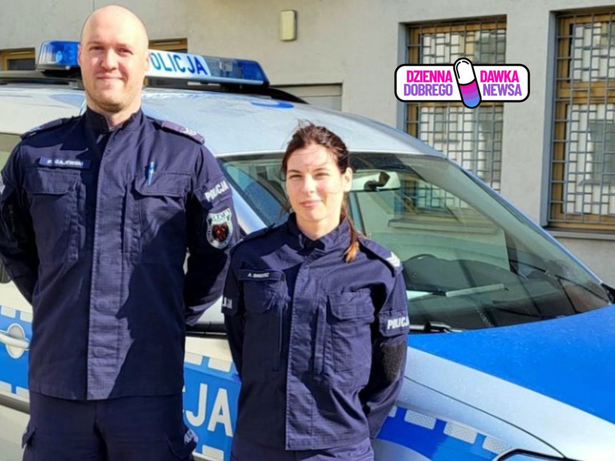 Sierż. szt. Patryk Gajewski i sierż. szt. Anna Bandosz.