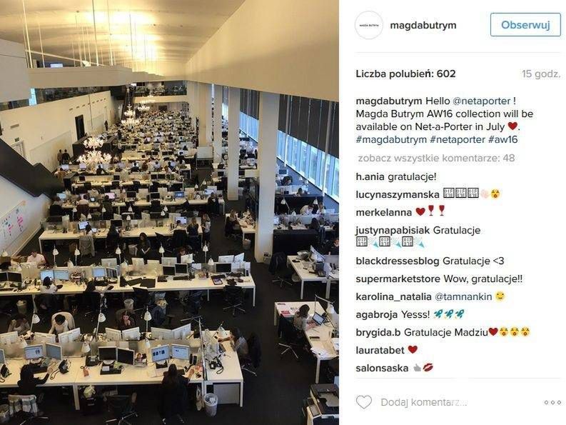 Kolekcja ubrań Magdy Butrym będzie dostępna w Net-a-porter.com (fot. Instagram)