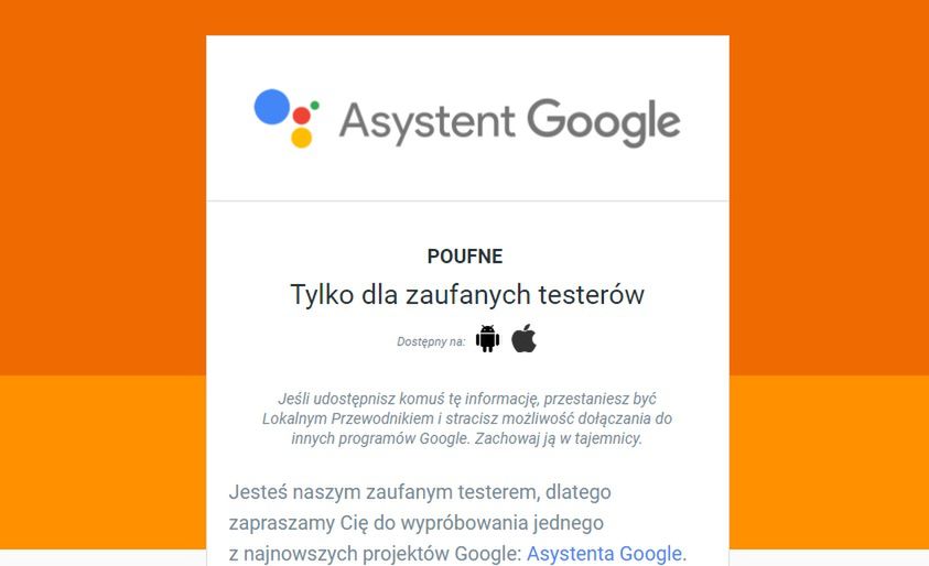 Fragment poufnej wiadomości o Asystencie Google. Źródło: Fandroid.