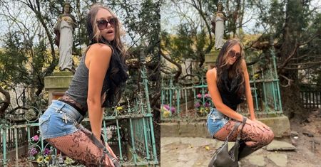 Polska influencerka PROWOKUJĄCO WYGINA SIĘ w kabaretkach przed świętą kapliczką. "Tylko Bóg może mnie sądzić". Przesada?