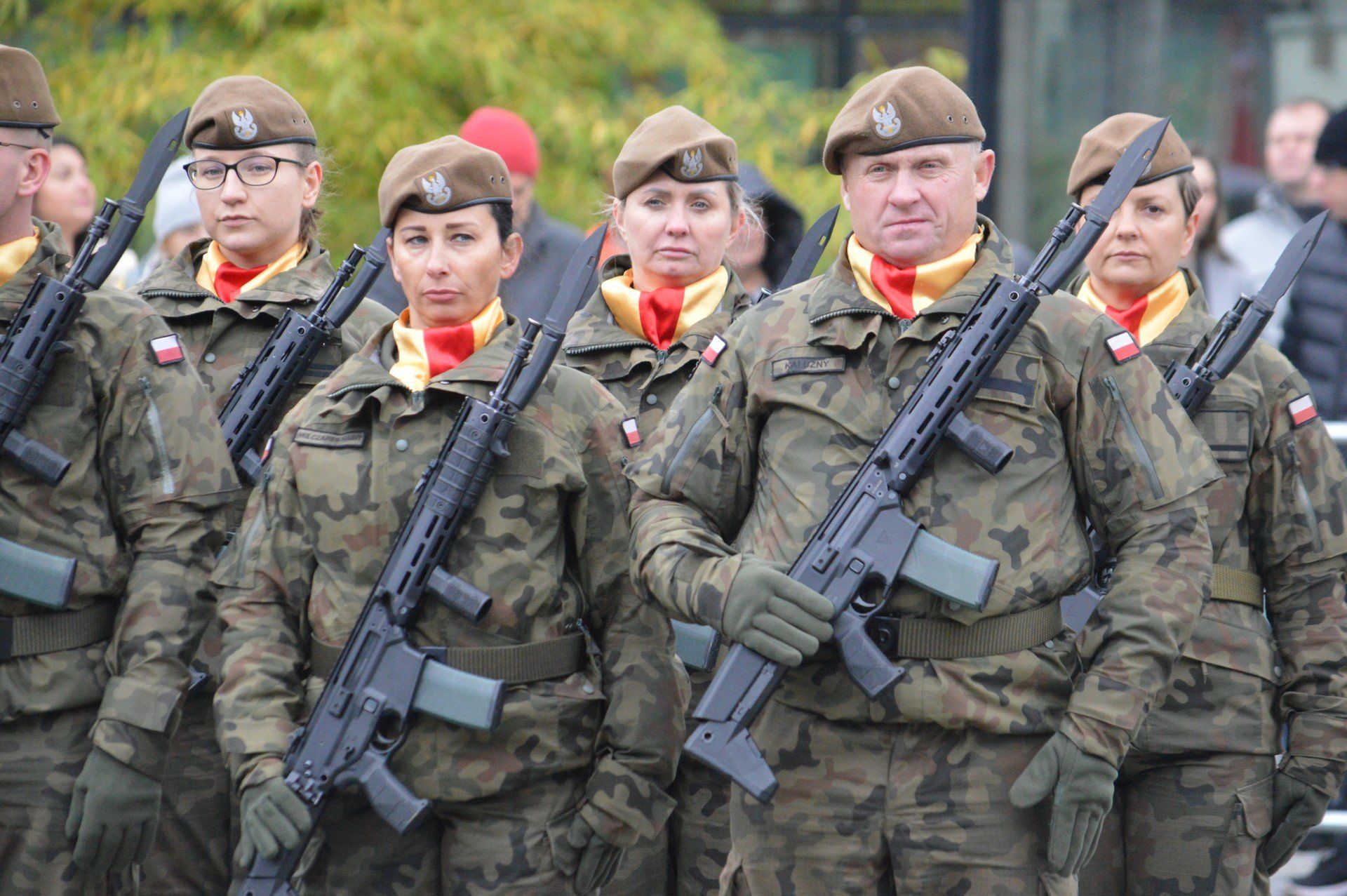 Przysięga wojskowa 9 Łódzkiej Brygady Obrony Terytorialnej w Kleszczowie