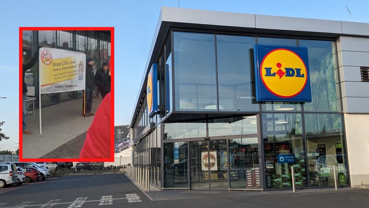 Protesty przed sklepami Lidl.