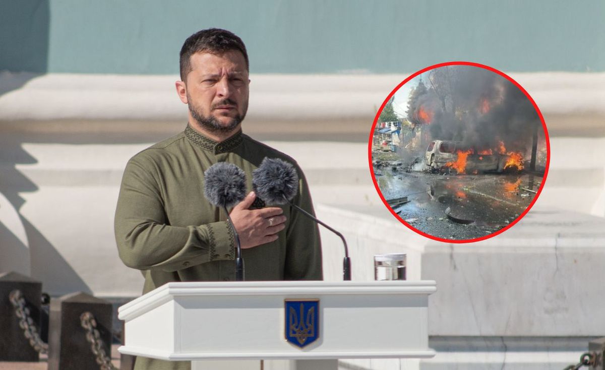 Zełenski skomentował zamach w Donbasie