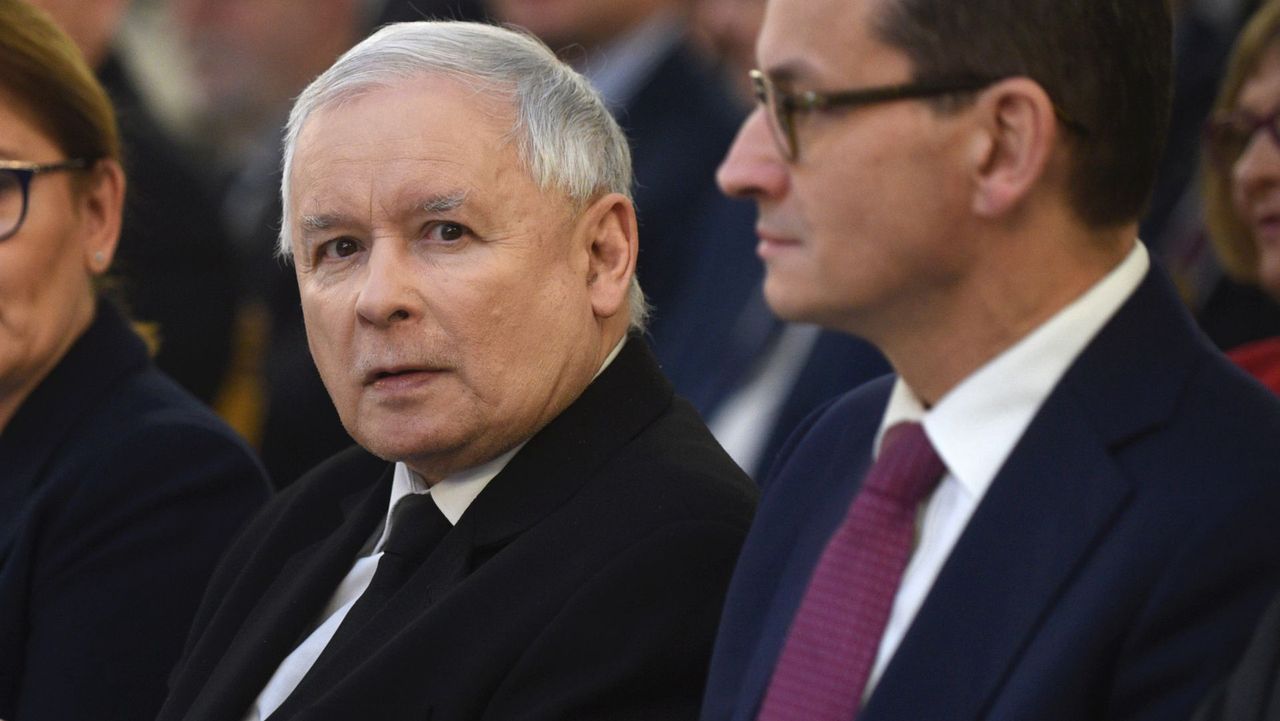 Jarosław Kaczyński i Mateusz Morawiecki