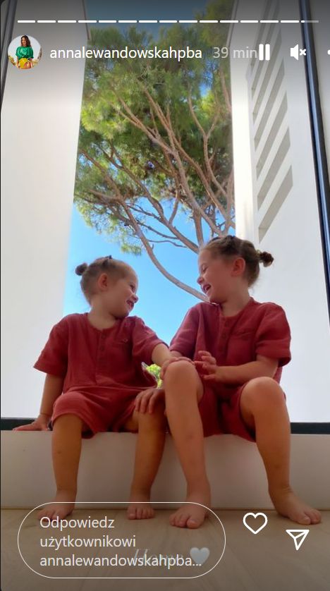 Anna Lewandowska opublikowała na InstaStory zdjęcie Klary i Laury 