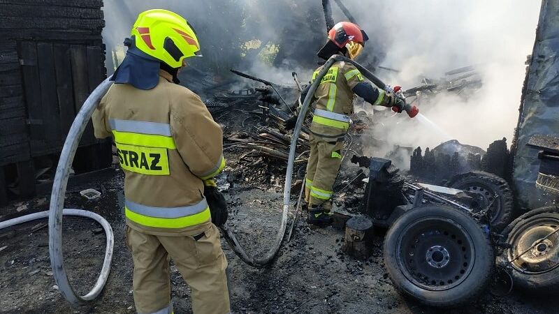 Pożar w Dysie pod Lublinem