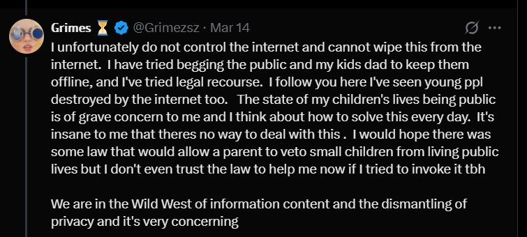 Tweet Grimes o Elonie Musku