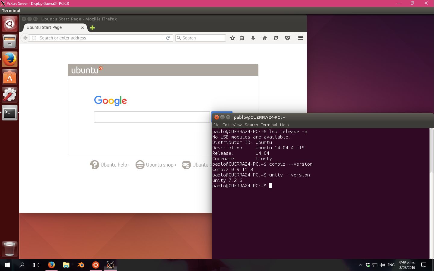 Unity z Firefoksem na Windowsie 10