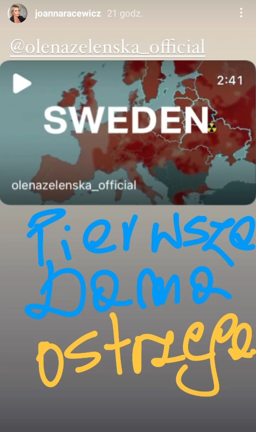 Joanna Racewicz przekazuje ostrzeżenie od Ołeny Zełenskiej