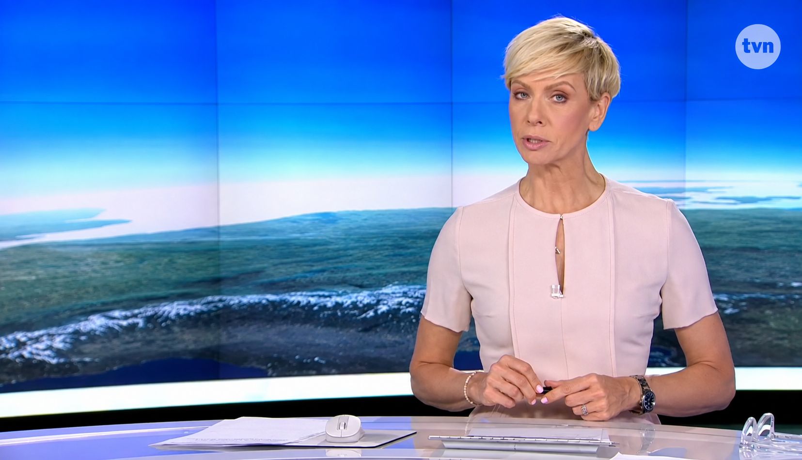 Anita Werner w "Faktach" TVN