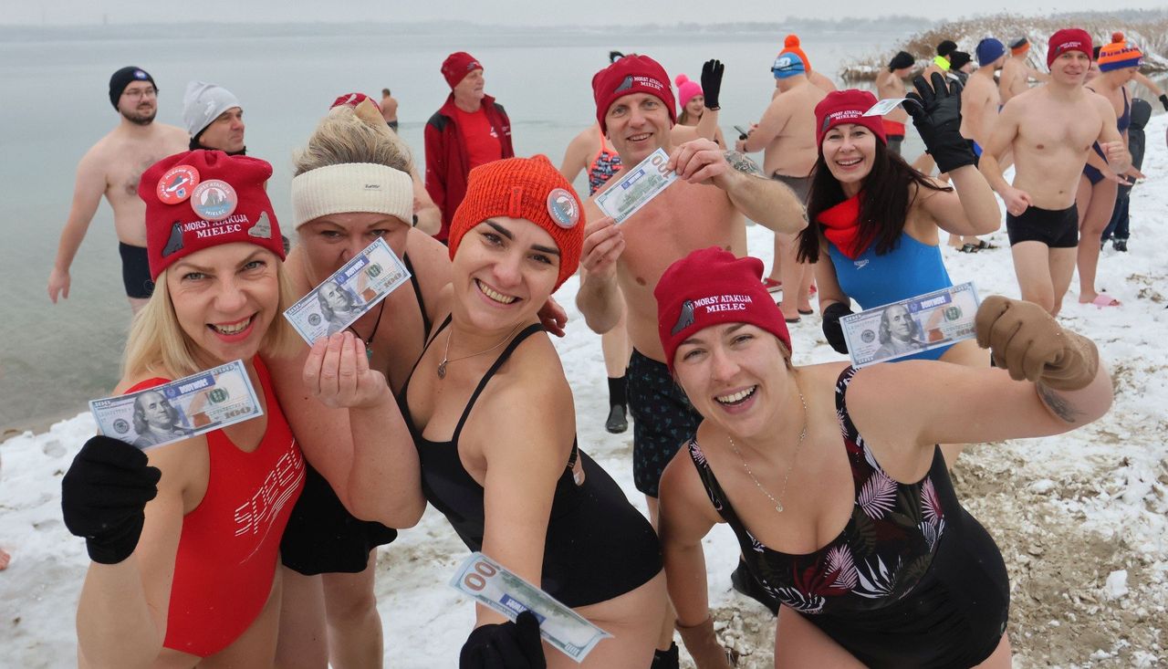 Tarnobrzeg: Morsy z całej Polski rozpoczęły sezon w jeziorze