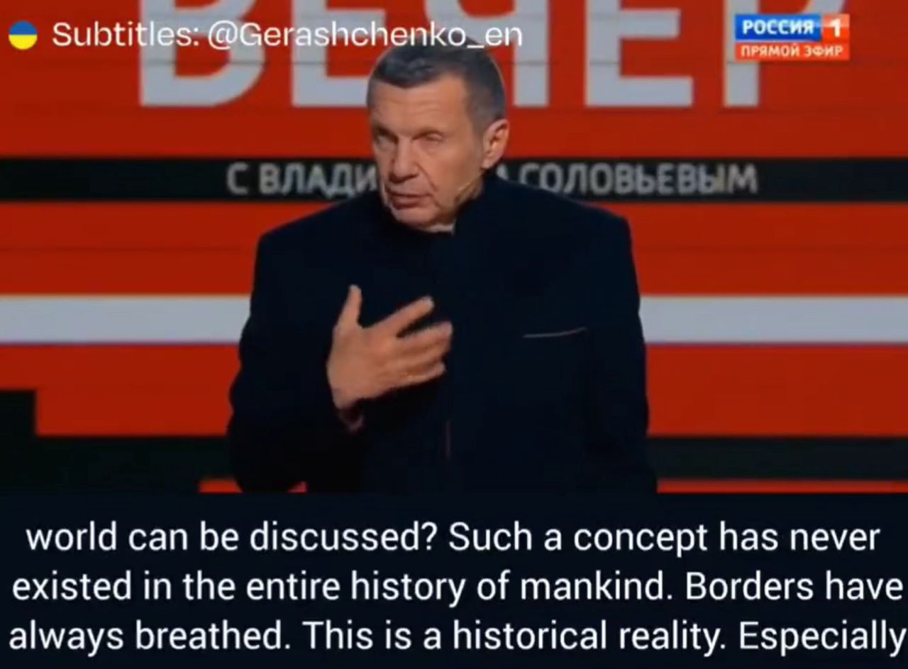 Russian propagandists talk about changes to borders.