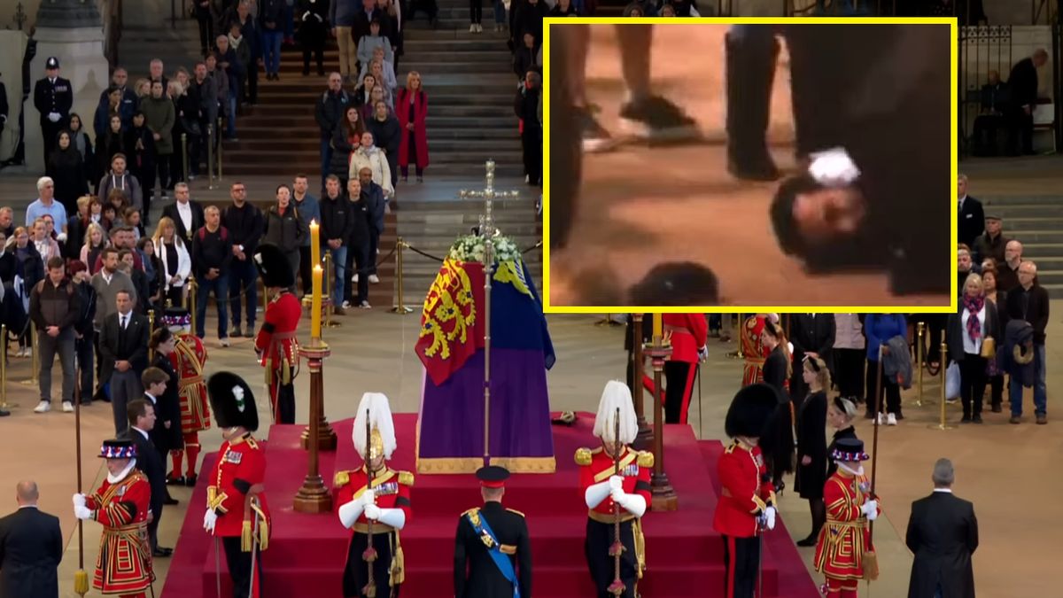 Mężczyzna został zatrzymany przy trumnie królowej.