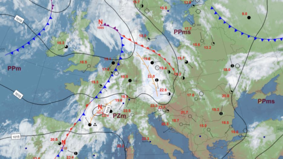 Mapa pogodowa, środa 21.06.23