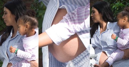 Brzuszek Kim Kardashian na "imprezie piżamowej"... (ZDJĘCIA)