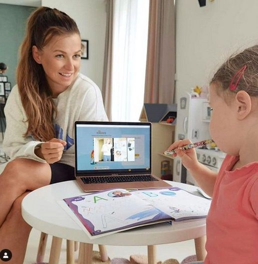 Anna Lewandowska z córką Klarą