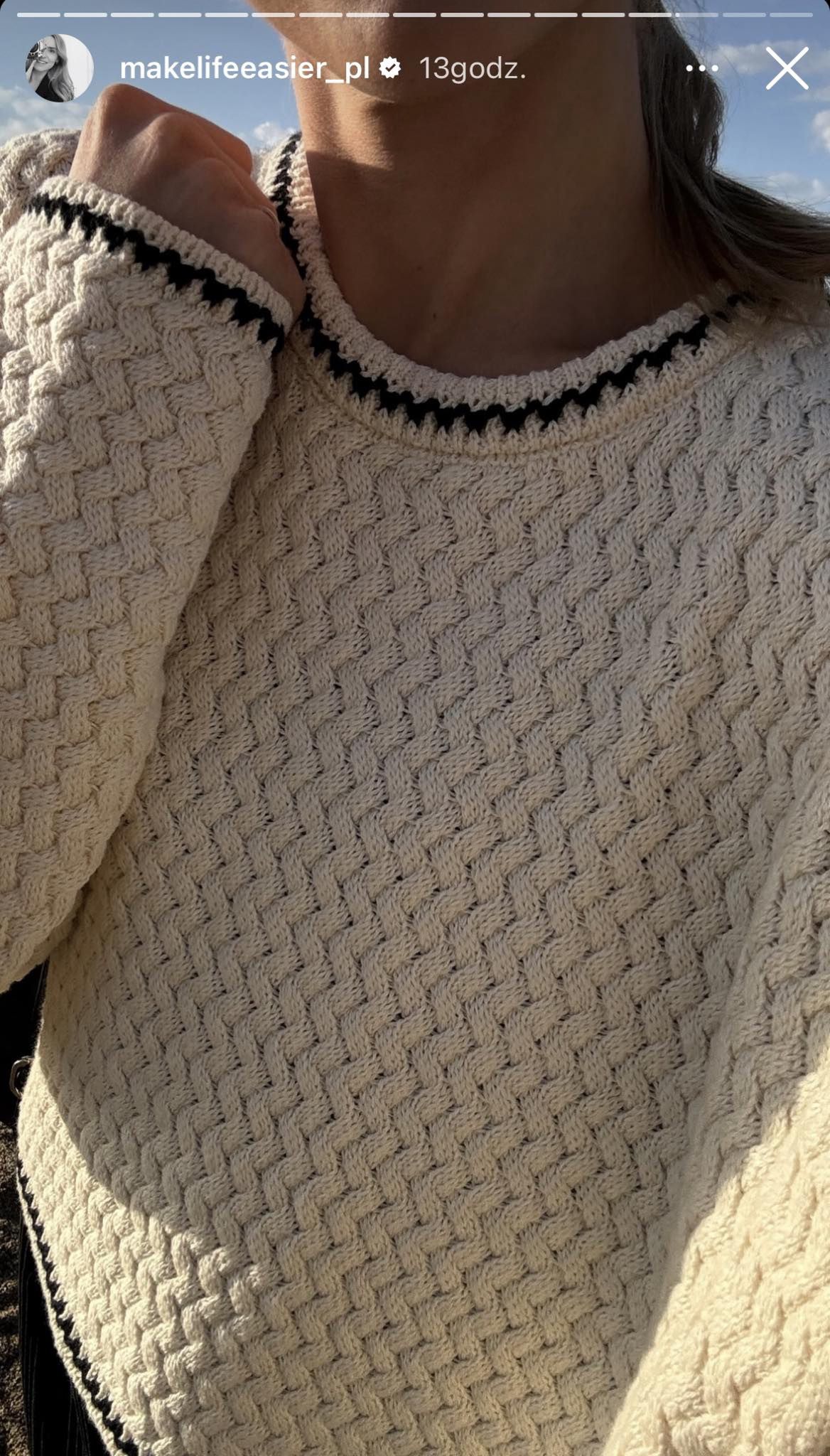 Kasia Tusk w kremowym sweterku 