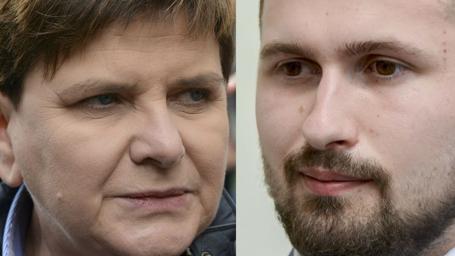 Beata Szydło i Sebastian Kościelni - kierowca seicento, które brało udział w wypadku (Fot. East News/Michal Dubiel) 