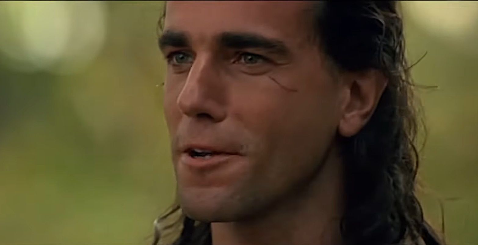 Daniel Day-Lewis w filmie "Ostatni Mohikanin"