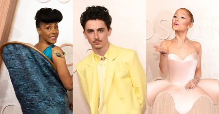 Modowe KOSZMARKI na Oscarach 2025: mroczna Cynthia Erivo, Timtohee Chalamet cały na żółto, Ariana Grande w abażurze...