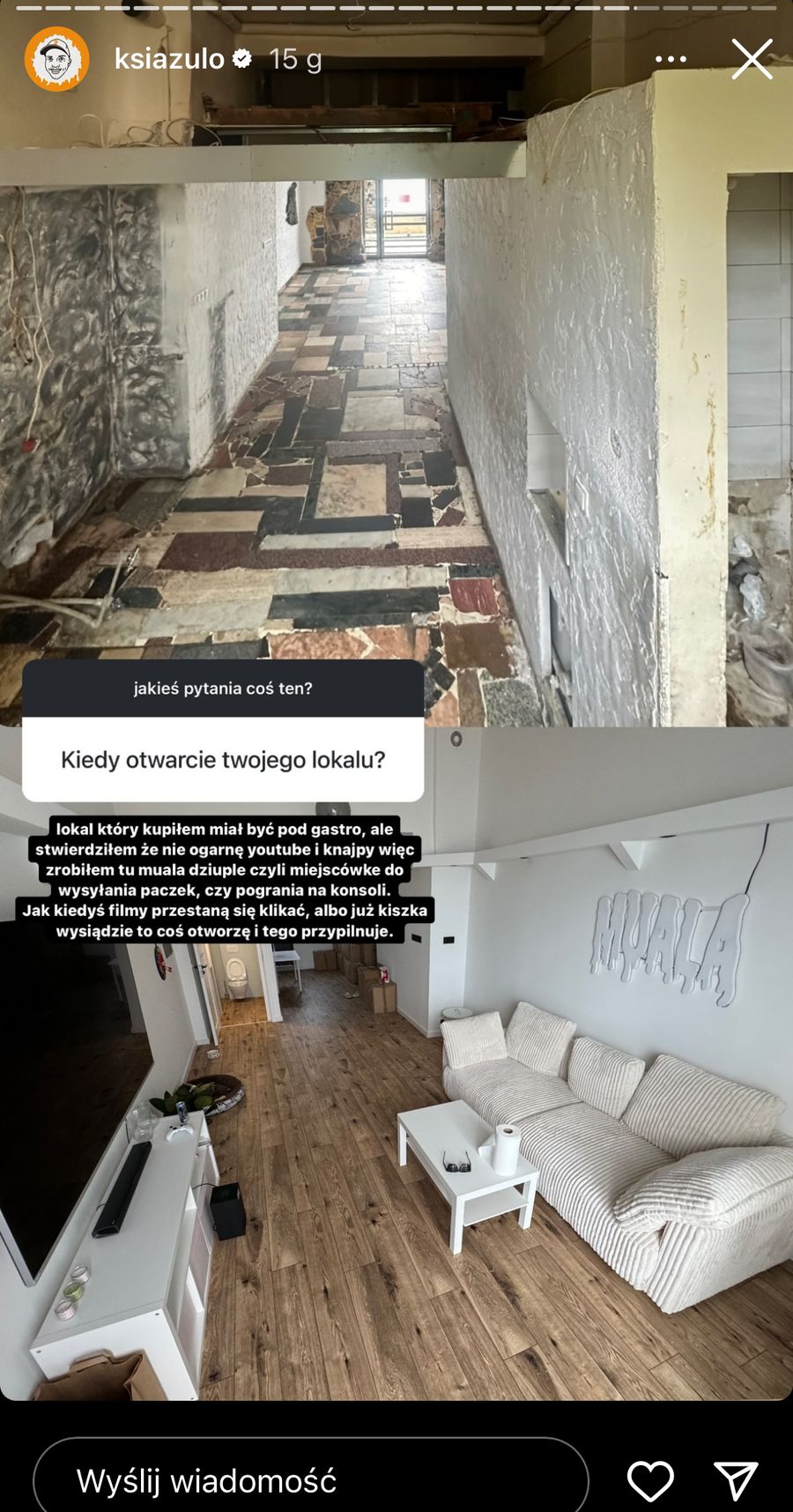 Książulo chce w przyszłości otworzyć restaurację