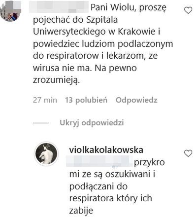 Viola Kołakowska na Instagramie