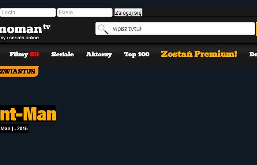 Kinoman.tv zamkięty, bo dużo użytkowników naruszało prawa autorskie