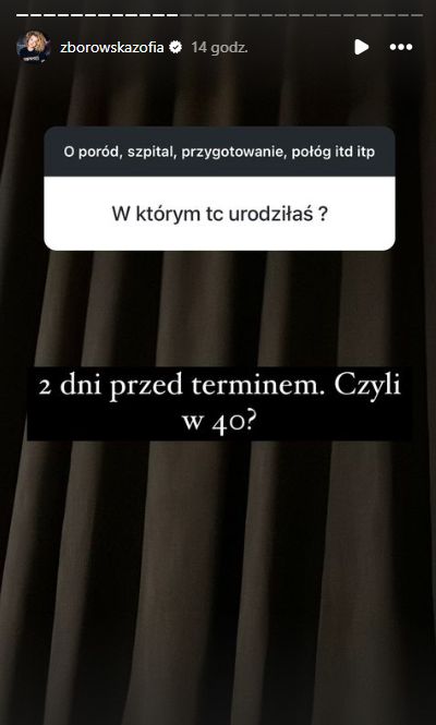 Zofia Zborowska urządziła instagramową sesję Q&A