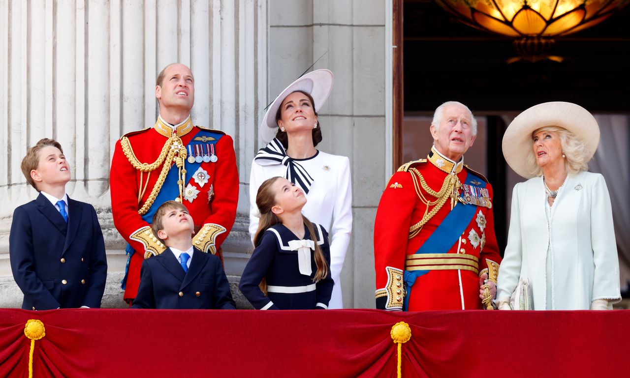 Prince George, Prince William, Prince Louis, Princess Charlotte, Duchess Kate, King Charles III, Queen Camilla