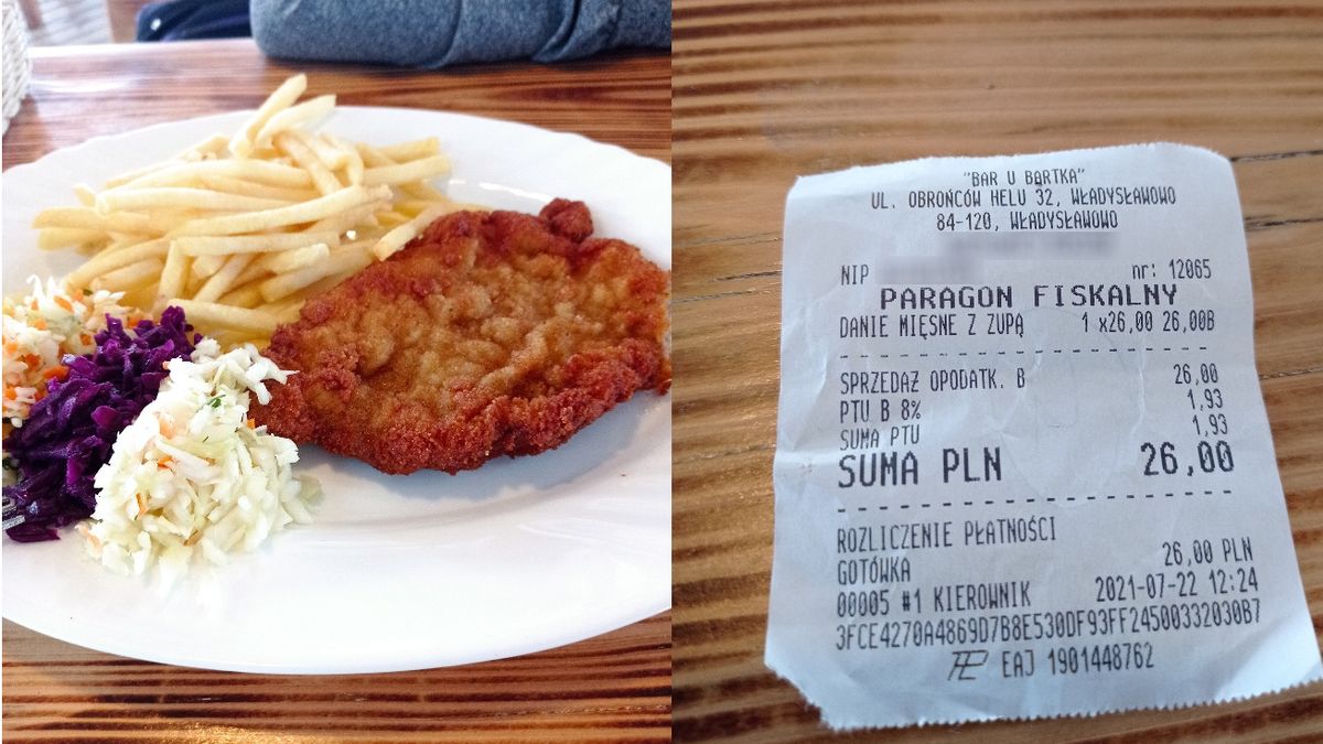 26 zł za pomidorową i schabowego nad morzem? To możliwe - udowadnia nasz czytelnik 