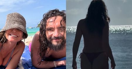 52-letnia Heidi Klum zanurza się TOPLESS w morzu podczas wakacji. "Wygląda świetnie i bardzo dobrze, że to pokazuje"