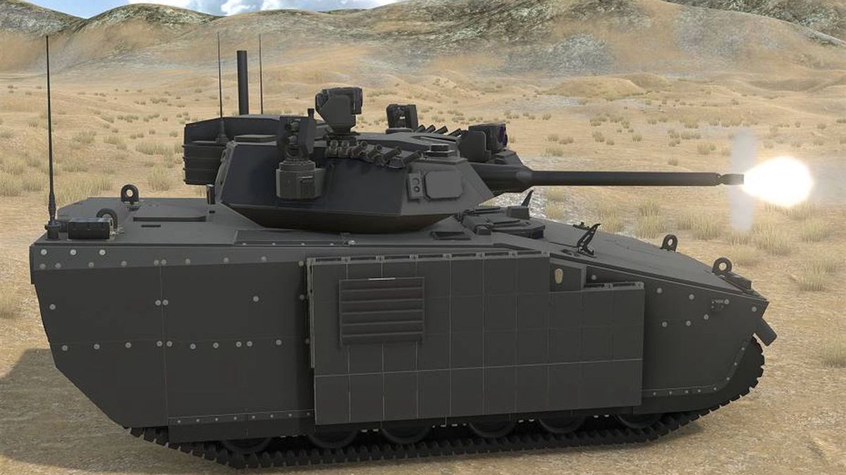 Bwp BAE Systems będzie armata automatyczna Northrop Grumman XM913 kal. 50 mm, sprzężona z km kal. 7,62 mm i wyrzutnią ppk