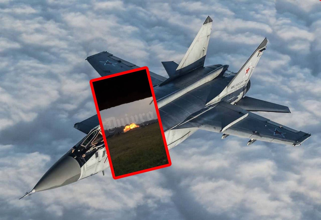 Ukrainische Drohnen beschädigen russische MiG-31K auf Luftwaffenbasis