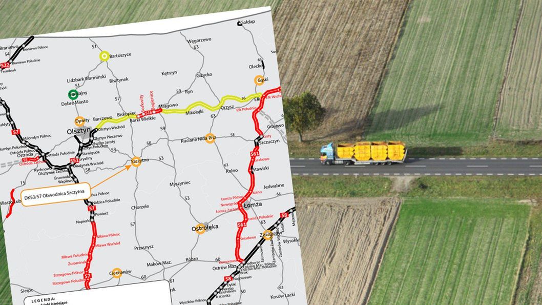 Prace budowlane obwodnicy Szczytna przewidziane są dopiero na lata 2026 - 2028.