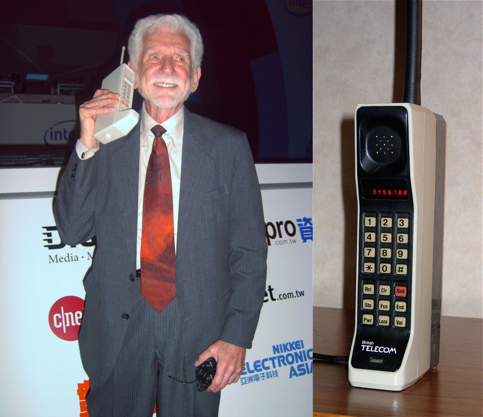Martin Cooper, wynalazł pierwszy telefon komórkowy (Motorola)
