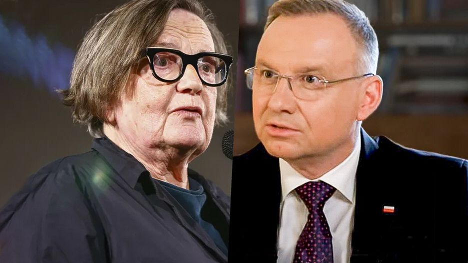 Agnieszka Holland i Andrzej Duda
