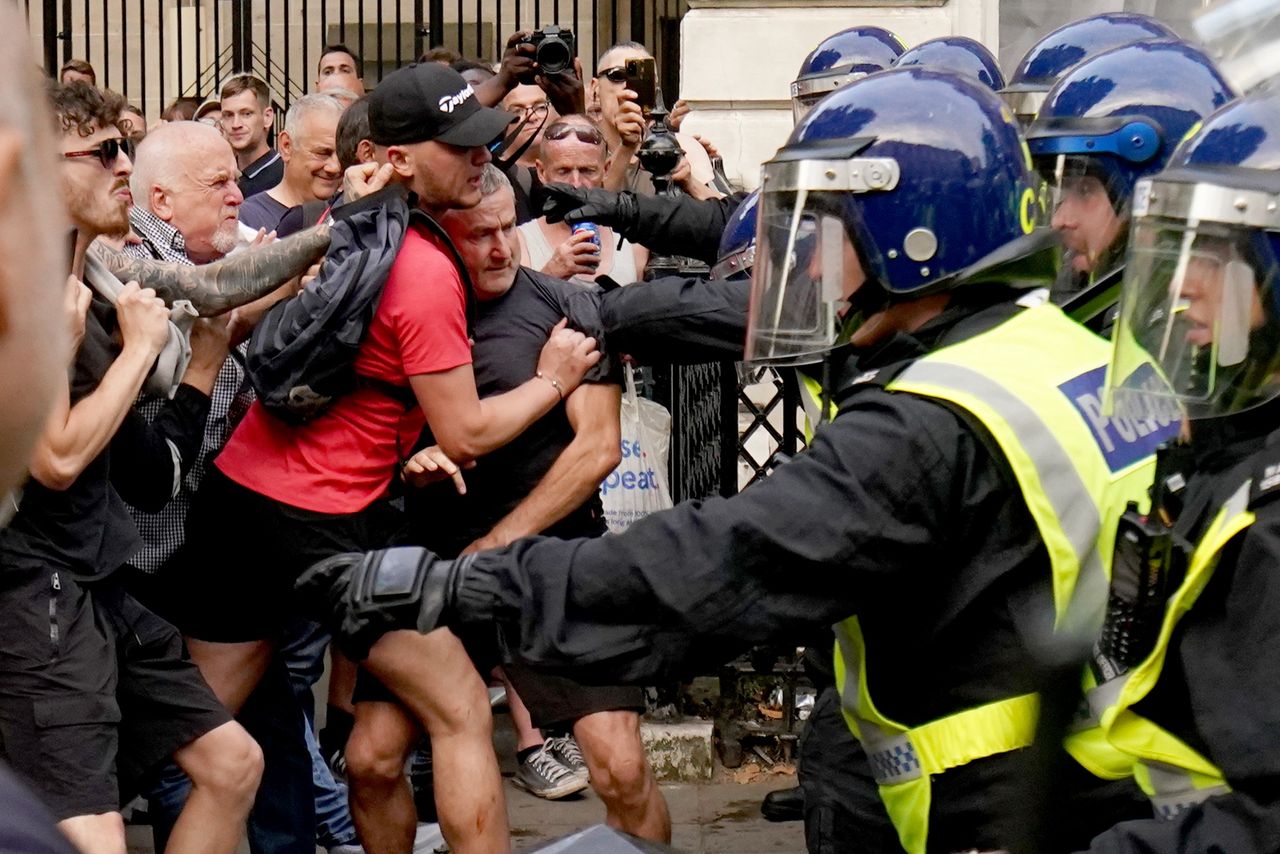 Far-right supporters' protest under the slogan "Enough is enough!"