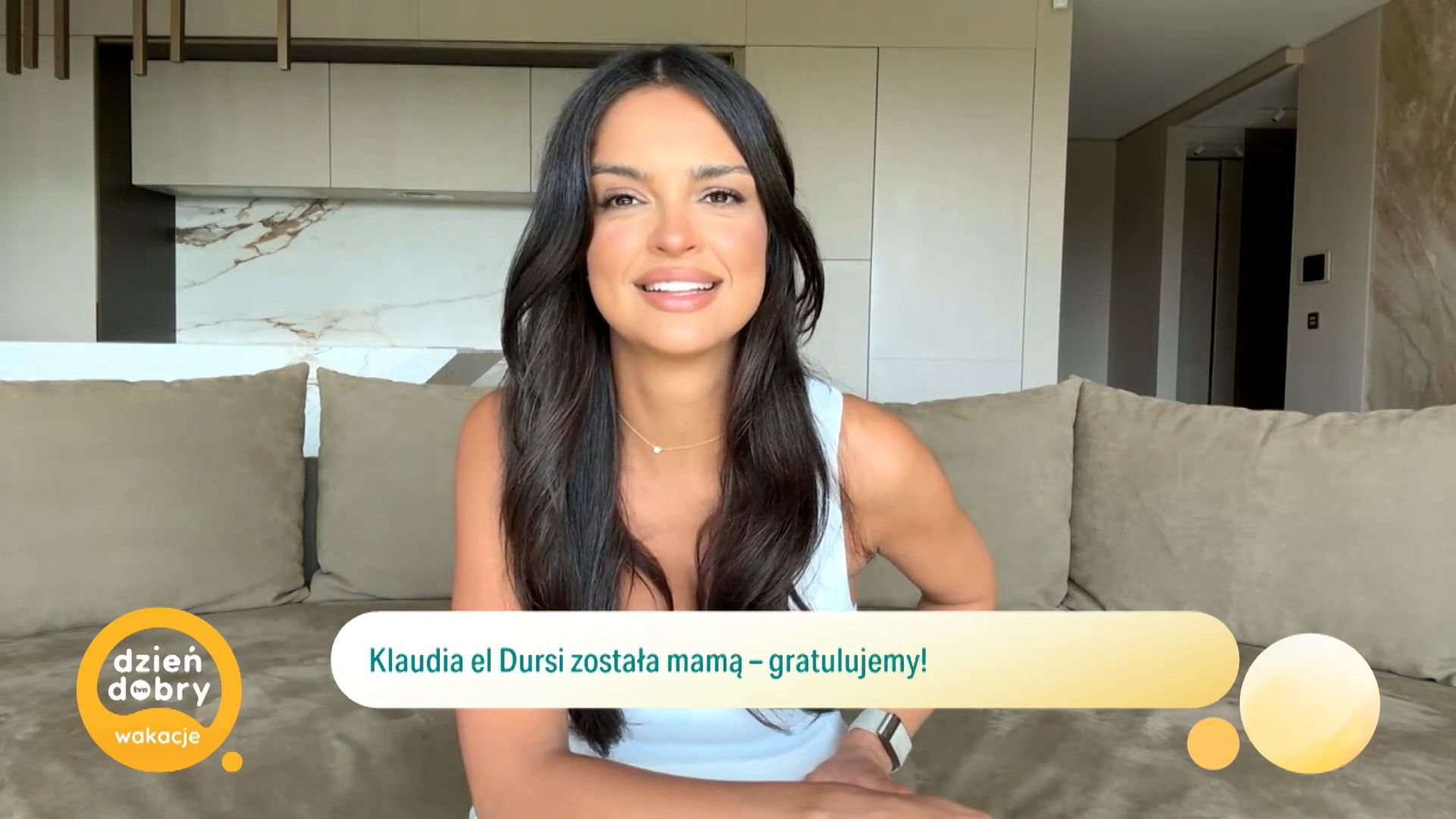 Klaudia El Dursi w programie "Dzień Dobry TVN"