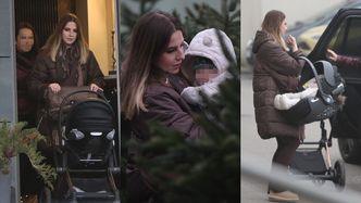 Zaaferowana świętami Faustyna Martyniuk poluje na idealną choinkę z siostrą i synkiem. Daniela ani widu, ani słychu (ZDJĘCIA)