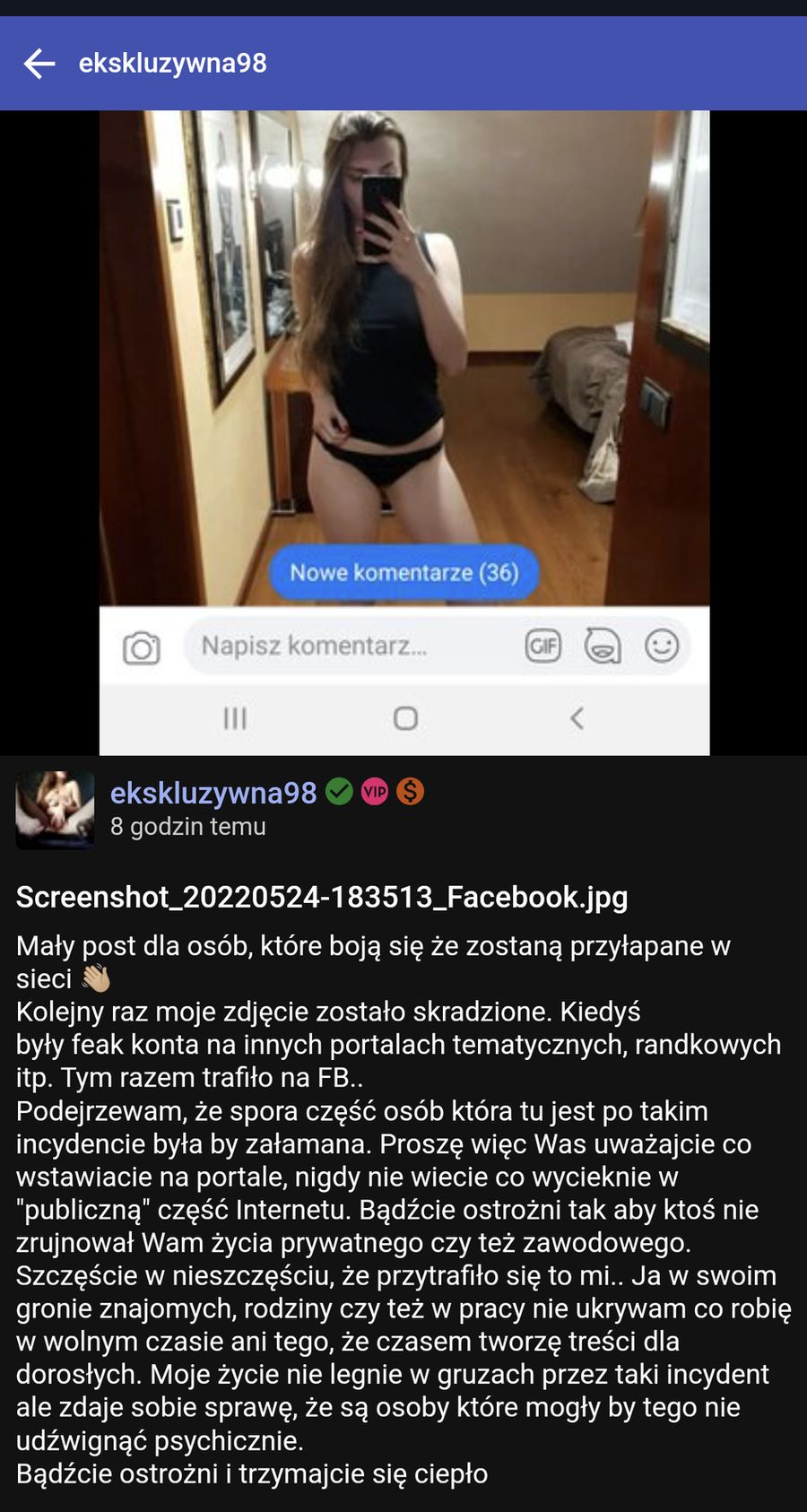 Wyjaśnienie pochodzenia zdjęcia z grupki