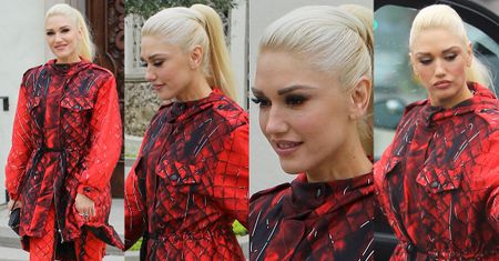#TRENDY: Gwen Stefani w czerwonej stylizacji