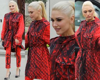 #TRENDY: Gwen Stefani w czerwonej stylizacji