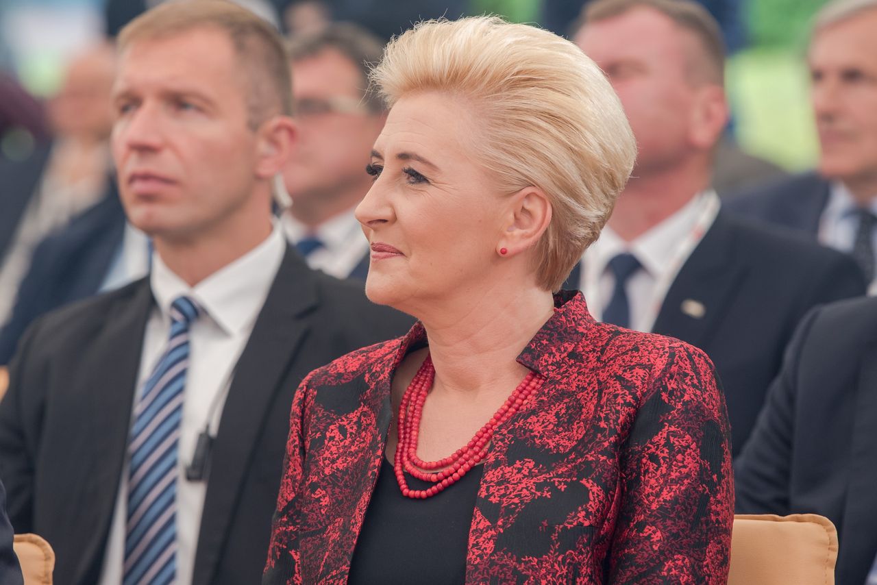 Agata Duda na uroczystości w Pałacu Prezydenckim. Podczas przemowy prezydent wyjawił szczegół z jej przeszłości