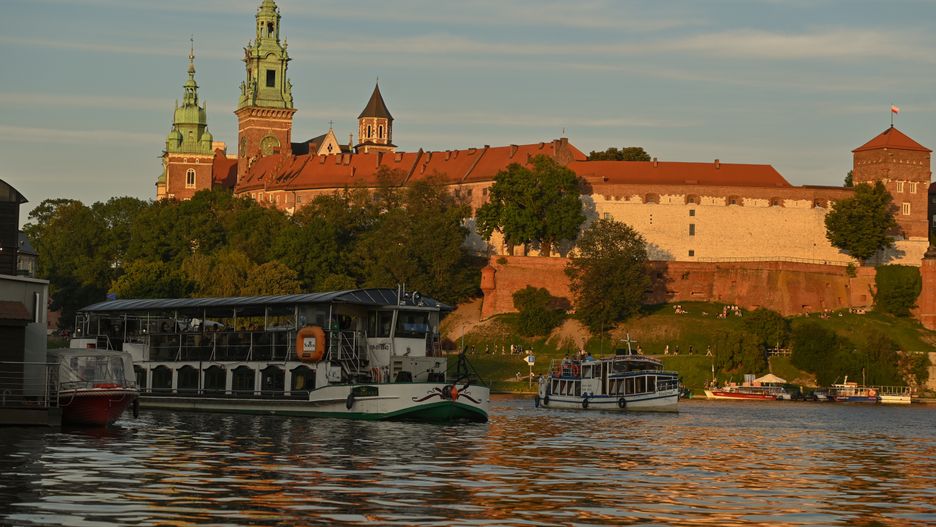General view of Wawel Castle in Krakow at sunset.
On Thursday, August 04, 2022, in Krakow, Lesser Poland Voivodeship, Poland. (Photo by Artur Widak/NurPhoto via Getty Images)