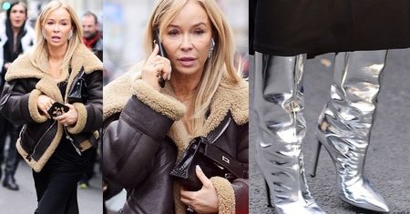 Joanna Przetakiewicz wchodzi na pokaz Jean Paul Gaultier