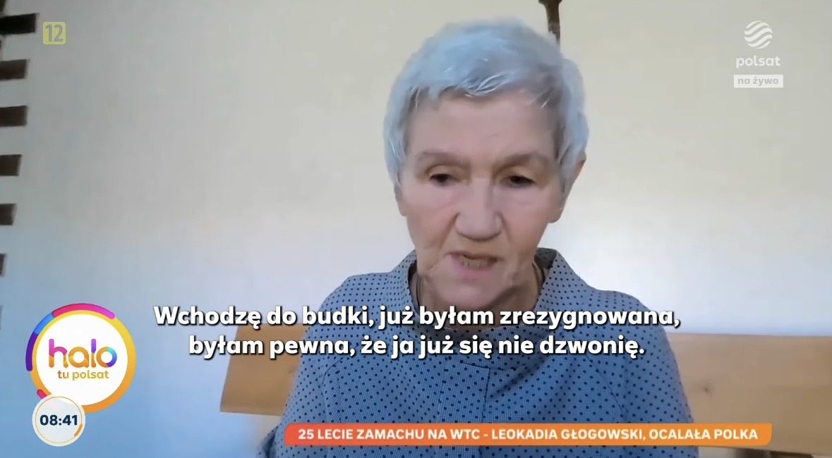 Leokadia Głogowska wspomina atak na WTC