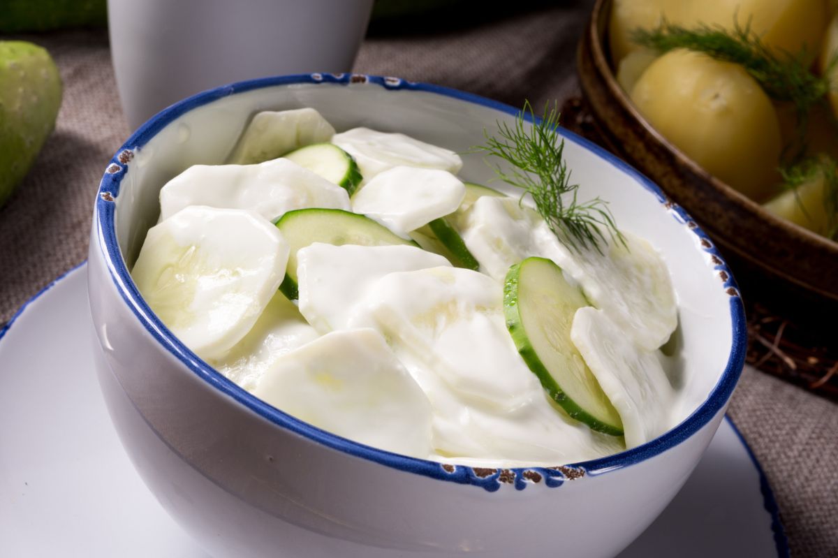 Apple cider vinegar revamps classic cucumber salad