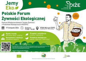 Polskie Forum Żywności Ekologicznej 2026 – wiedza, praktyka i rozmowa o przyszłości BIO