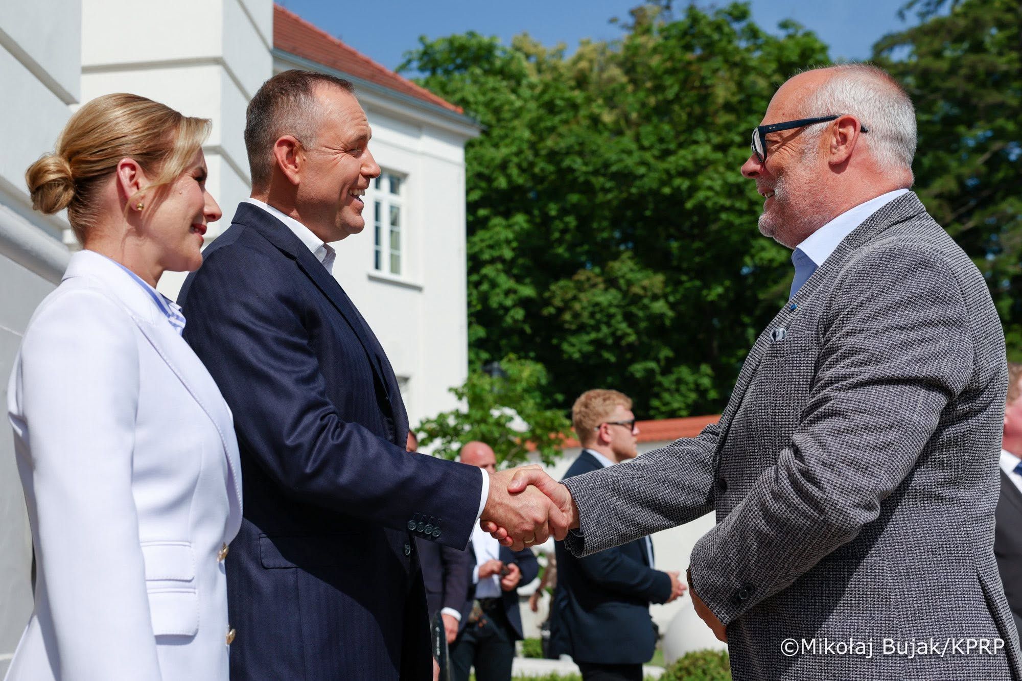 Marta Nawrocka na spotkaniu w Juracie